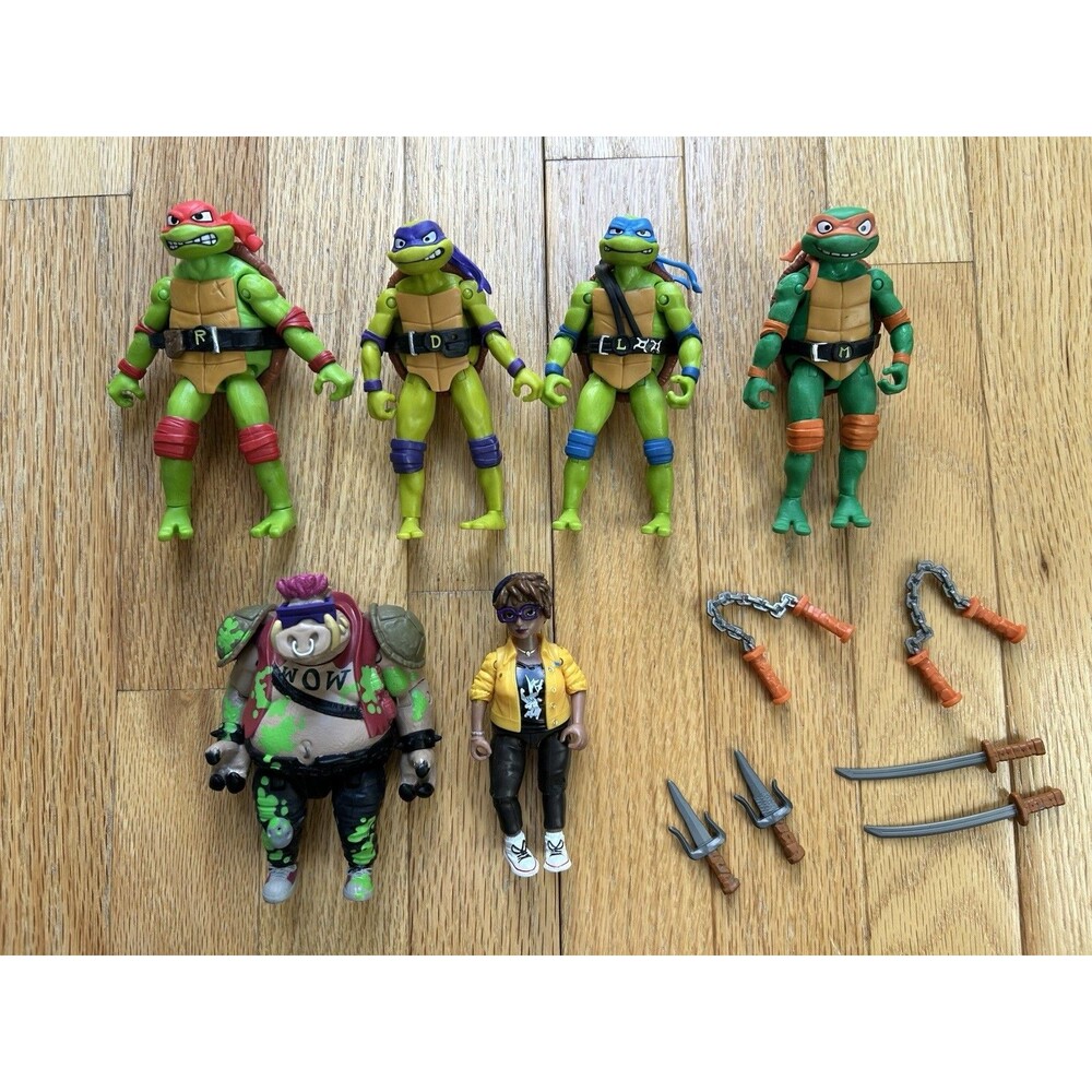 TMNT Mutant Mayhem Lot 6 Figures 2023 April O’Neil Exclusive Bebop Turtles